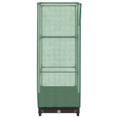 vidaXL Raised Bed with Greenhouse Cover Rattan Look 40x40x123 cm 5