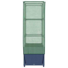 vidaXL Raised Bed with Greenhouse Cover Rattan Look 80x40x138 cm 5