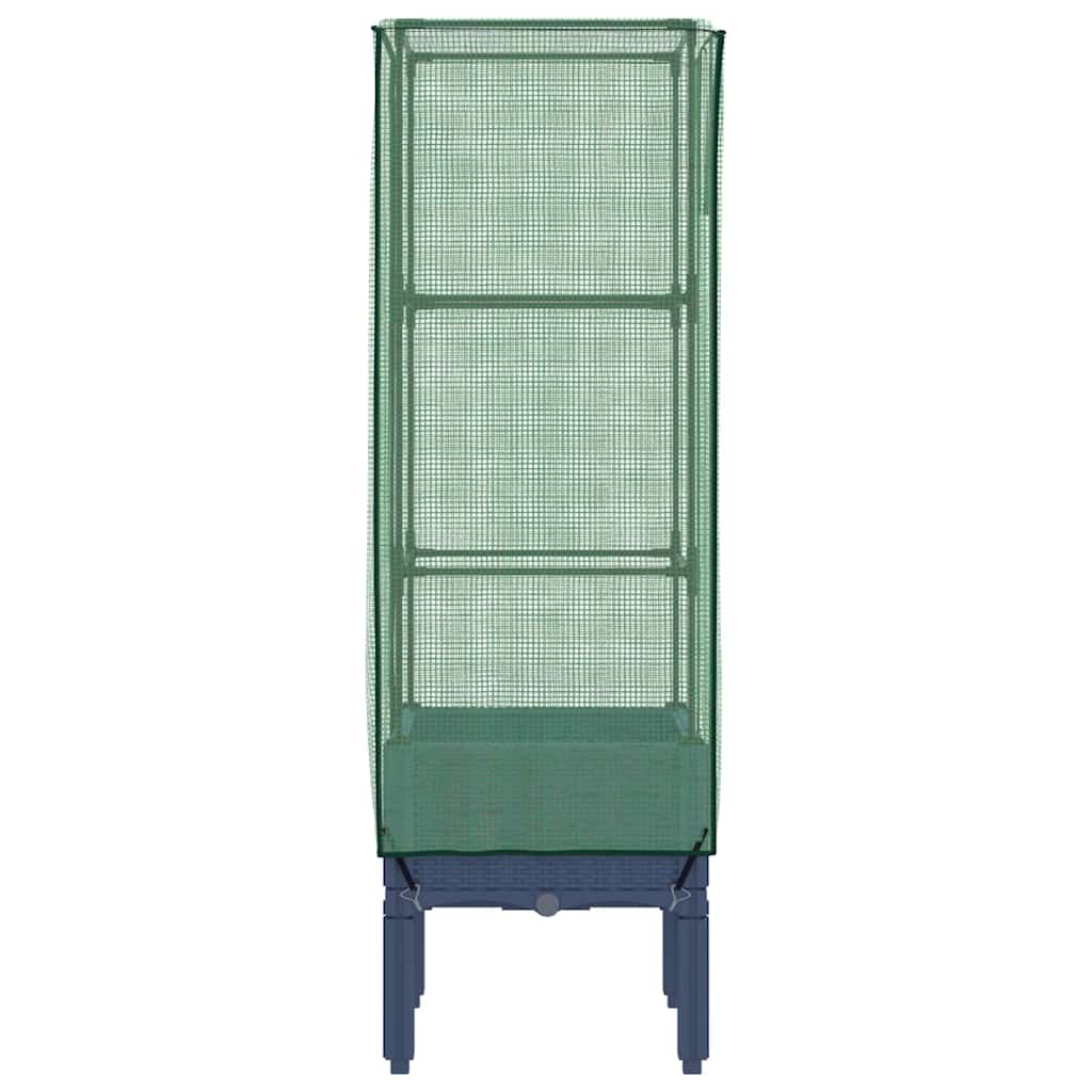vidaXL Raised Bed with Greenhouse Cover Rattan Look 40x40x140 cm 5