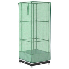 vidaXL Raised Bed with Greenhouse Cover Rattan Look 40x40x123 cm 6