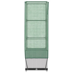 vidaXL Raised Bed with Greenhouse Cover Rattan Look 40x40x139 cm 5