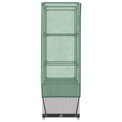 vidaXL Raised Bed with Greenhouse Cover Rattan Look 80x40x138 cm 5