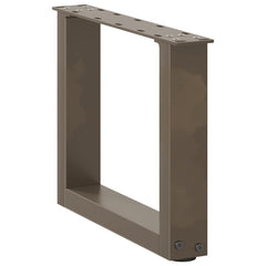 vidaXL Coffee Table Legs U-Shaped 2 pcs Natural Steel 40x(30-31) cm Steel 4