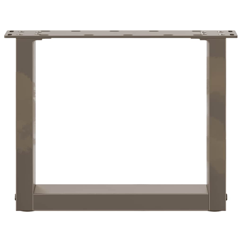 vidaXL Coffee Table Legs U-Shaped 2 pcs Natural Steel 40x(30-31) cm Steel 5