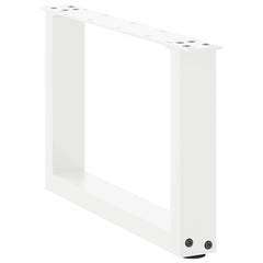 vidaXL Coffee Table Legs U-Shaped 2 pcs White 50x(30-31) cm Steel 4