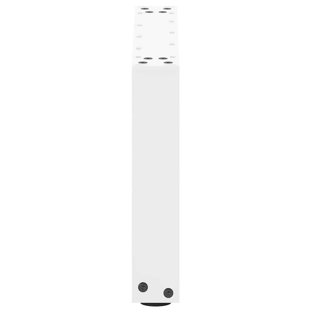vidaXL Coffee Table Legs U-Shaped 2 pcs White 50x(30-31) cm Steel 6