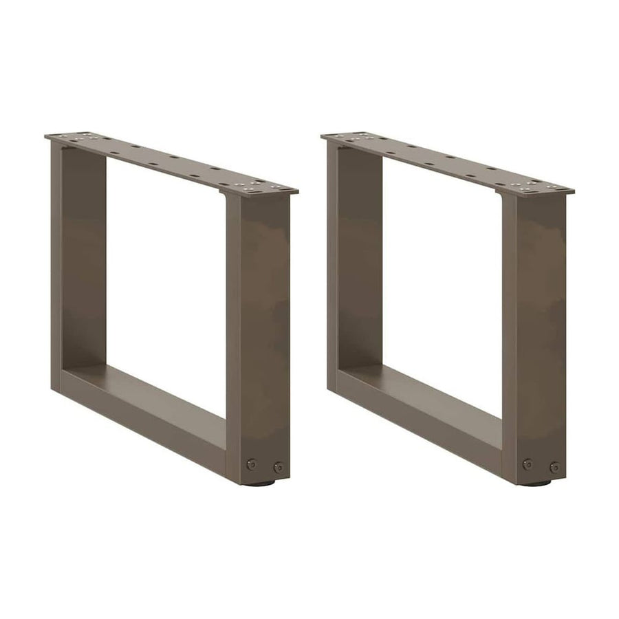 Coffee Table Legs U-Shaped 2 pcs Natural Steel