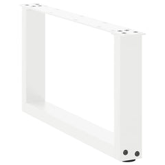 vidaXL Coffee Table Legs U-Shaped 2 pcs White 60x(30-31) cm Steel 4
