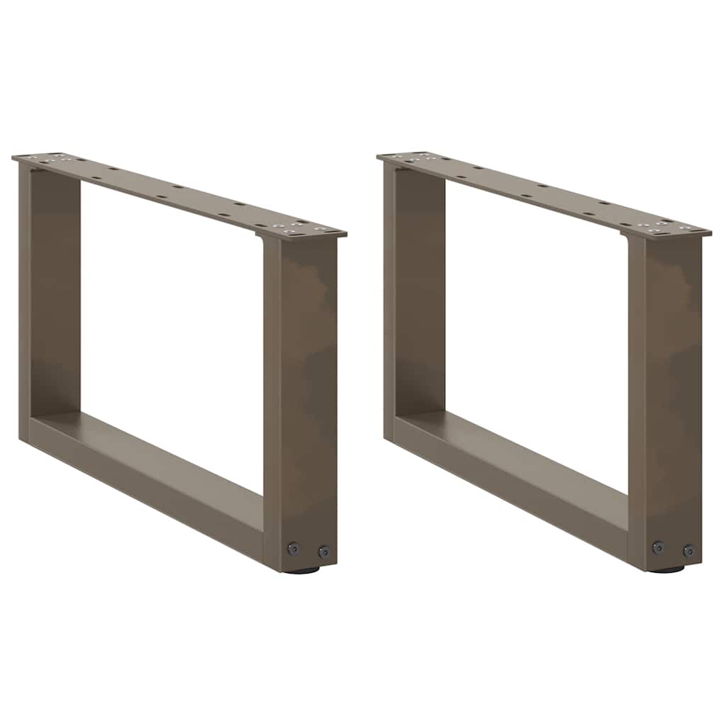 vidaXL Coffee Table Legs U-Shaped 2 pcs Natural Steel 70x(30-31) cm Steel 1