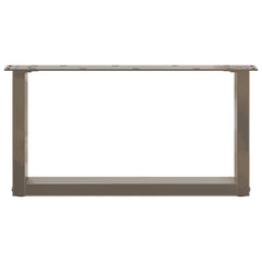 vidaXL Coffee Table Legs U-Shaped 2 pcs Natural Steel 70x(30-31) cm Steel 5