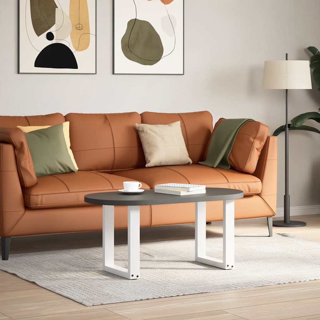 vidaXL Coffee Table Legs U-Shaped 2 pcs White 38x(42-43) cm Steel 2