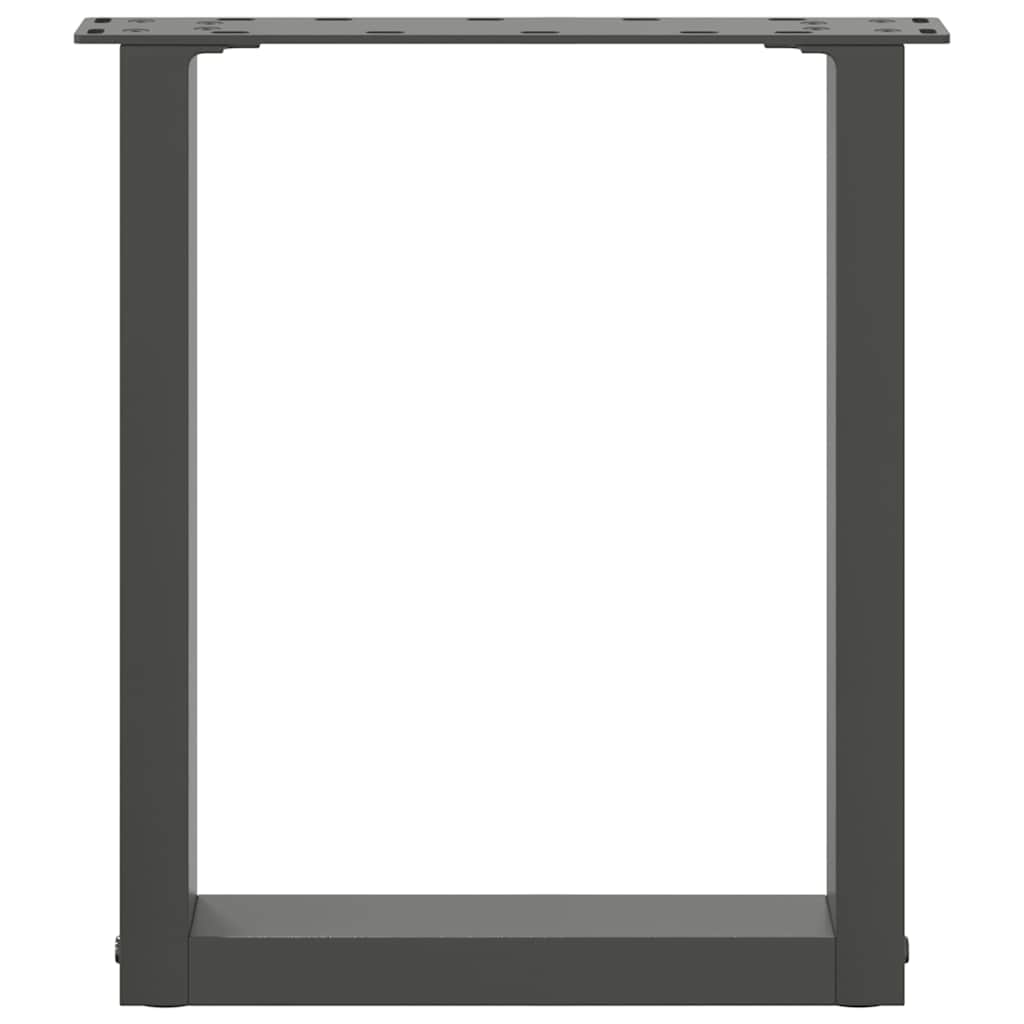 vidaXL Coffee Table Legs U-Shaped 2 pcs Anthracite 38x(42-43) cm Steel 5