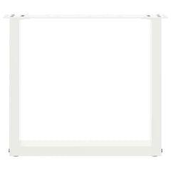 vidaXL Coffee Table Legs U-Shaped 2 pcs White 50x(42-43) cm Steel 5