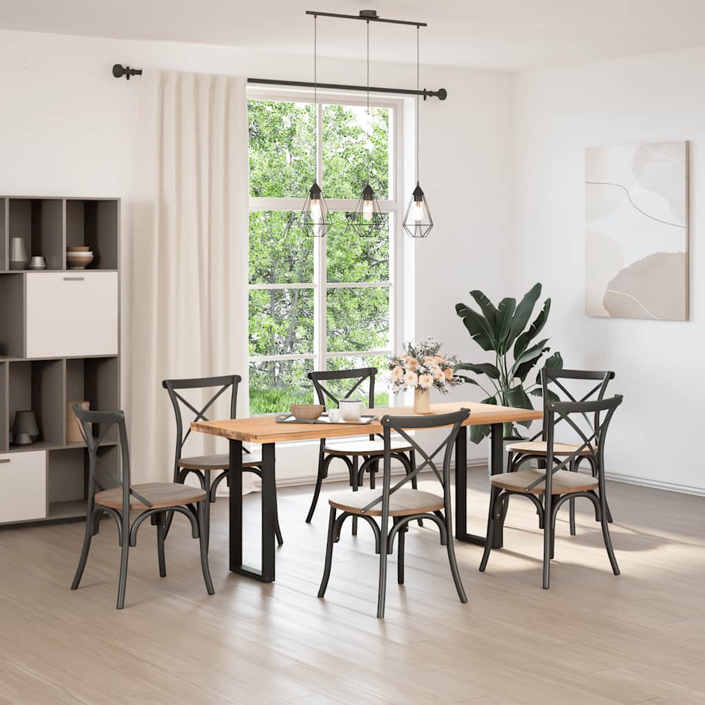 Bar Table Legs U-Shaped Steel 2 pcs Black 28 x (72-73) cm