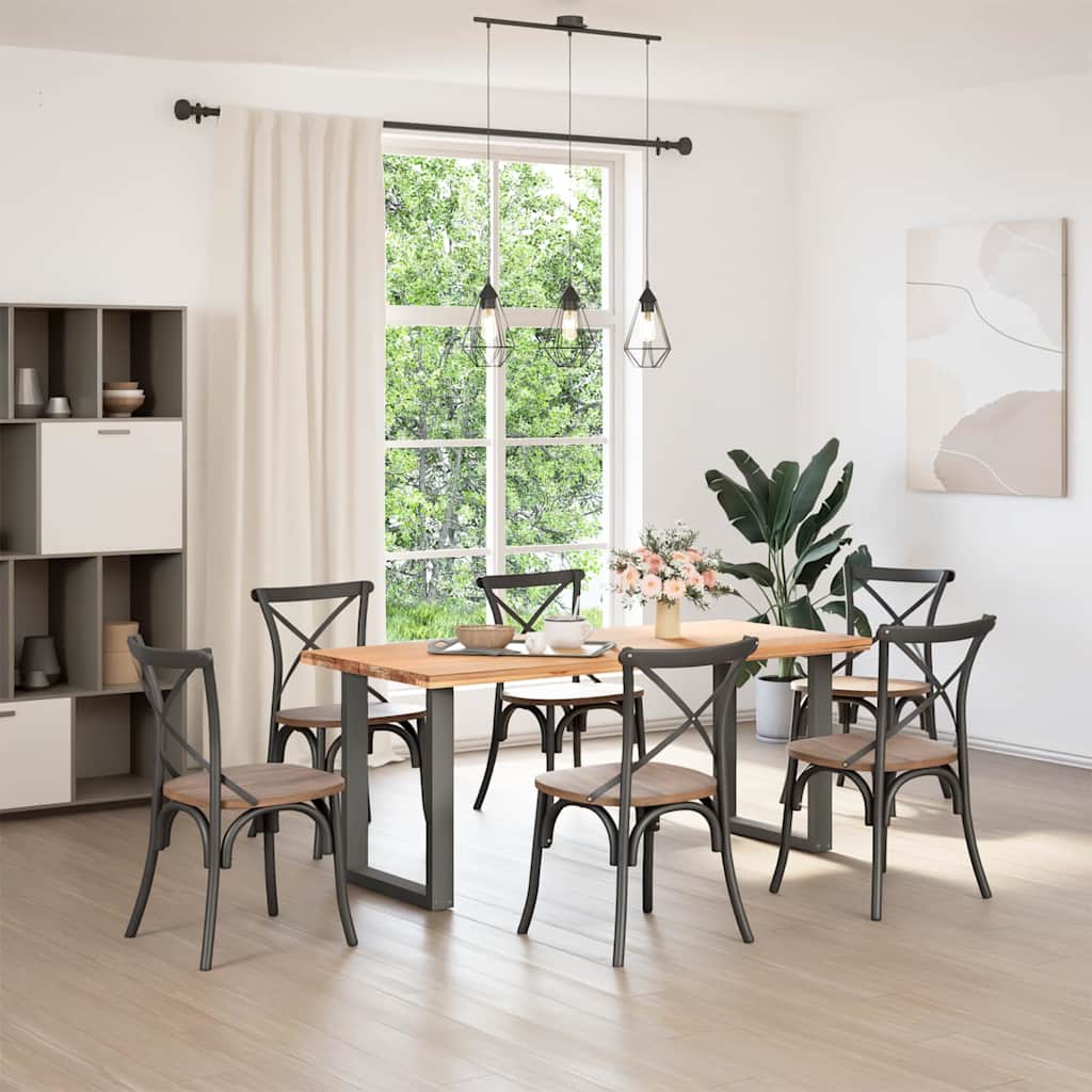 Dining Table Legs U-Shaped 2 pcs Anthracite Steel, image 2