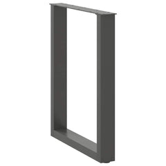 vidaXL Dining Table Legs U-Shaped 2 pcs Anthracite 70x(72-73) cm Steel 4