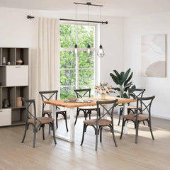 Dining Table Legs U-Shaped Steel 2 pcs White 80 x (72-73) cm