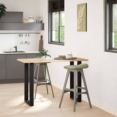 Bar Table Legs U-Shaped Steel 2 pcs Black 40 x (90-91) cm