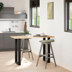 Bar Table Legs U-Shaped Steel 2 pcs Black 50 x (90-91) cm