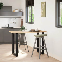 Bar Table Legs U-Shaped Steel 2 pcs Black 60 x (90-91) cm