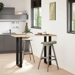 Bar Table Legs U-Shaped Steel Black