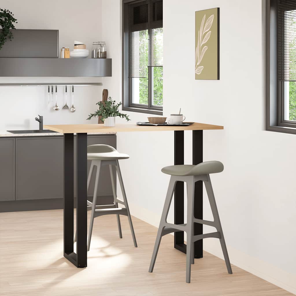 Bar Table Legs U-Shaped Steel Black