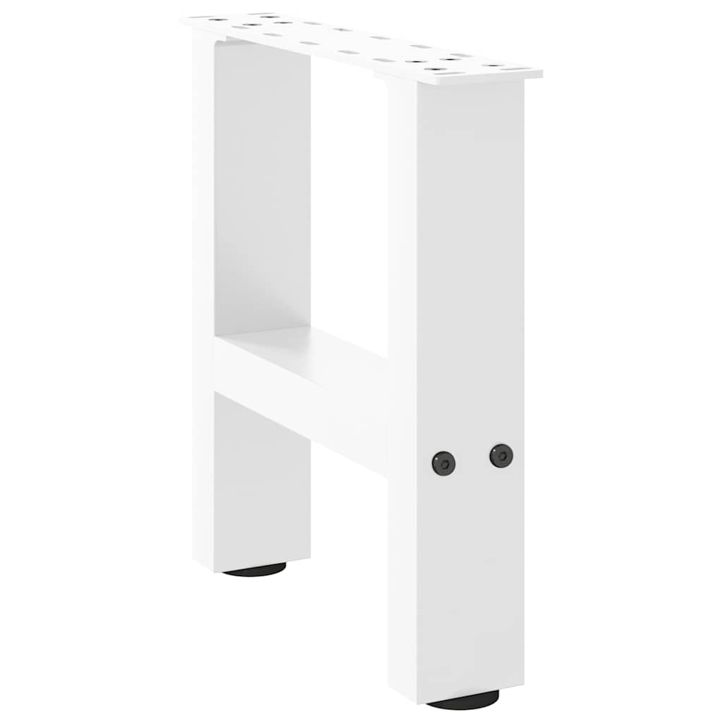 vidaXL Coffee Table Legs White 2 pcs 30x(30-31) cm Steel 3