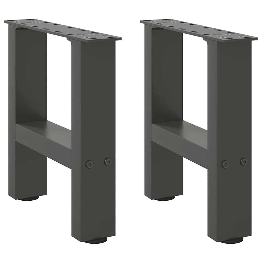 vidaXL Coffee Table Legs Anthracite 2 pcs 30x(30-31) cm Steel 2