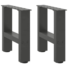 vidaXL Coffee Table Legs Anthracite 2 pcs 40x(30-31) cm Steel 2