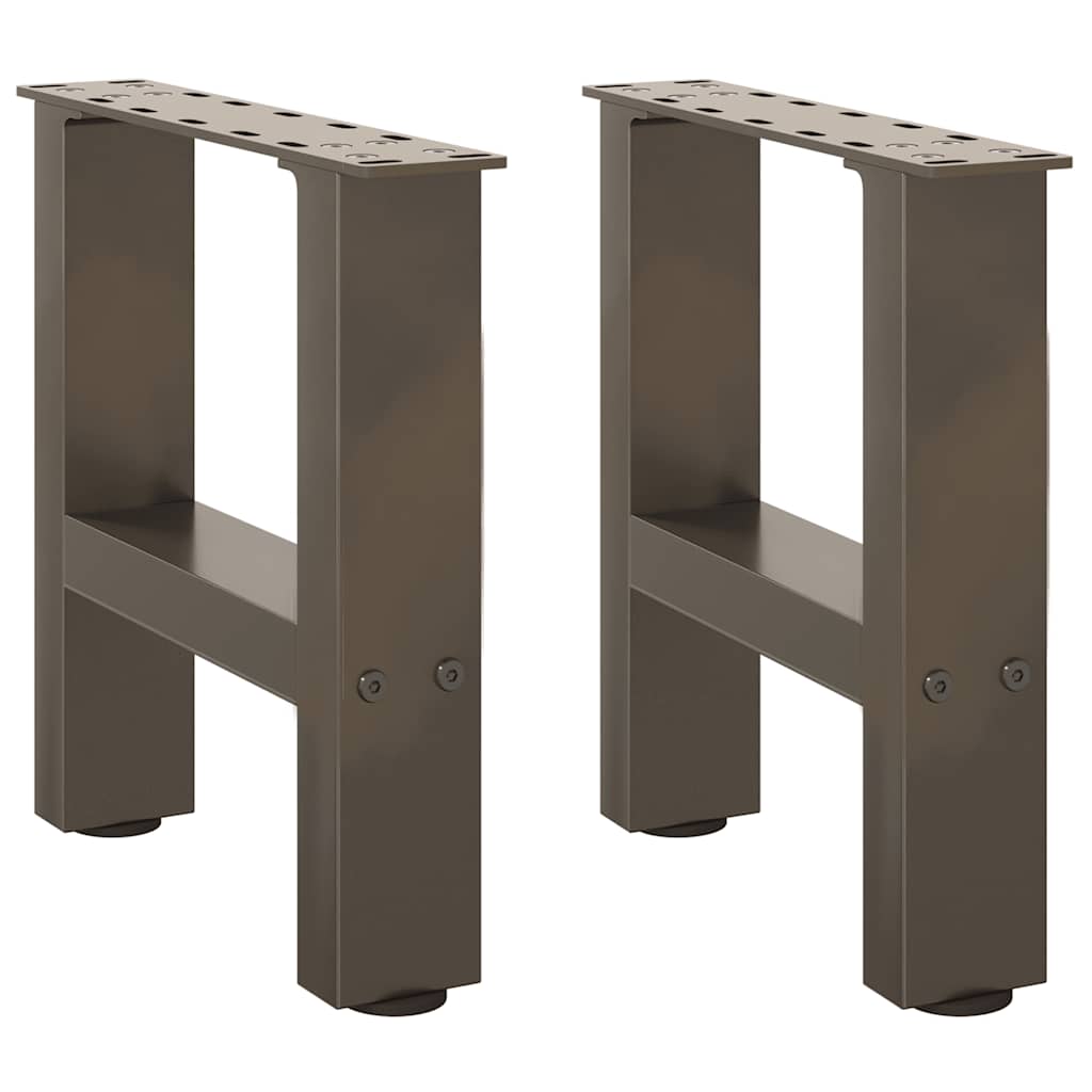 vidaXL Coffee Table Legs Natural Steel 2 pcs 40x(30-31) cm Steel 2