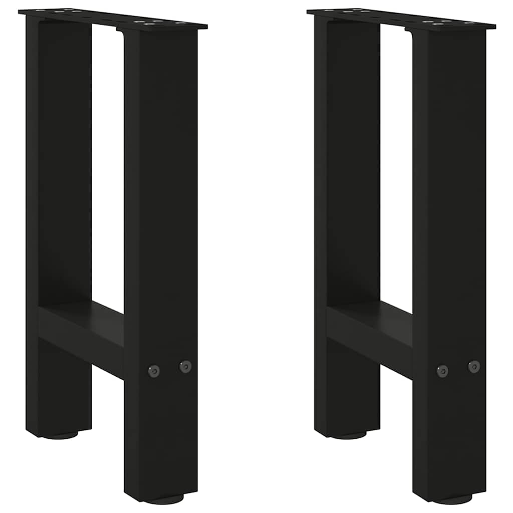 vidaXL Coffee Table Legs Black 2 pcs 38x(42-43) cm Steel 1