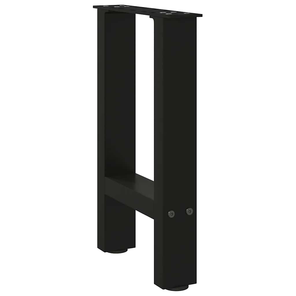 vidaXL Coffee Table Legs Black 2 pcs 38x(42-43) cm Steel 4