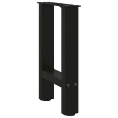 vidaXL Coffee Table Legs Black 2 pcs 38x(42-43) cm Steel 4
