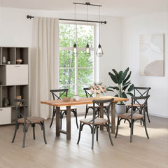 vidaXL Coffee Table Legs Steel 2 pcs Steel Natural