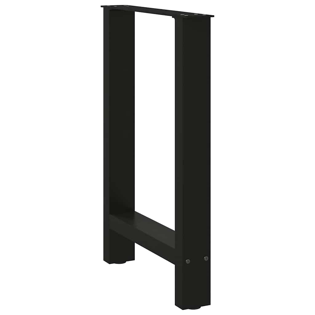 vidaXL Dining Table Legs Black 2 pcs 60x(72-73) cm Steel 4