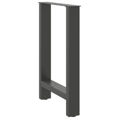 vidaXL Dining Table Legs Anthracite 2 pcs 60x(72-73) cm Steel 4
