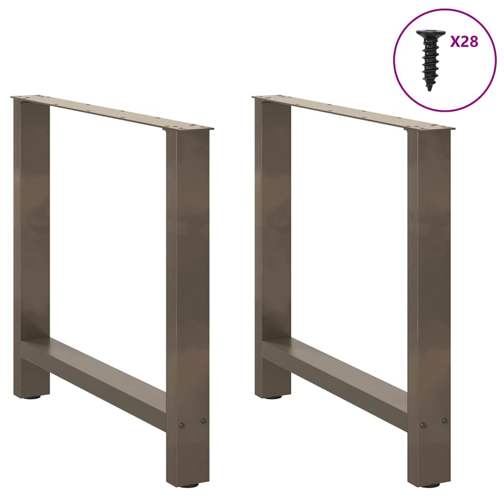 vidaXL Coffee Table Legs Steel 2 pcs Steel Natural