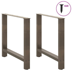 vidaXL Coffee Table Legs Steel 2 pcs Steel Natural