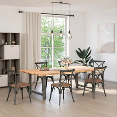 Dining Table Legs 2 pcs Steel Anthracite 90 x (72-73) cm