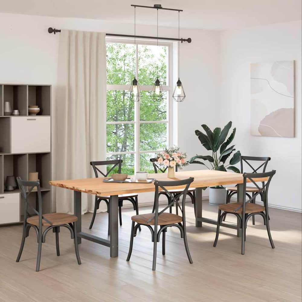Dining Table Legs 2 pcs Steel Anthracite 100 x (72-73) cm