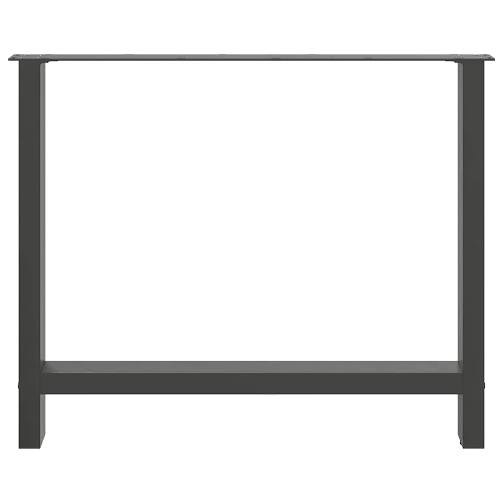 Dining Table Legs 2 pcs Steel Anthracite 100 x (72-73) cm