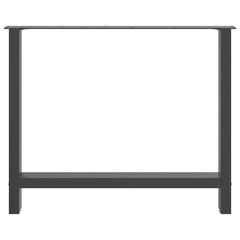 Dining Table Legs 2 pcs Steel Anthracite 100 x (72-73) cm