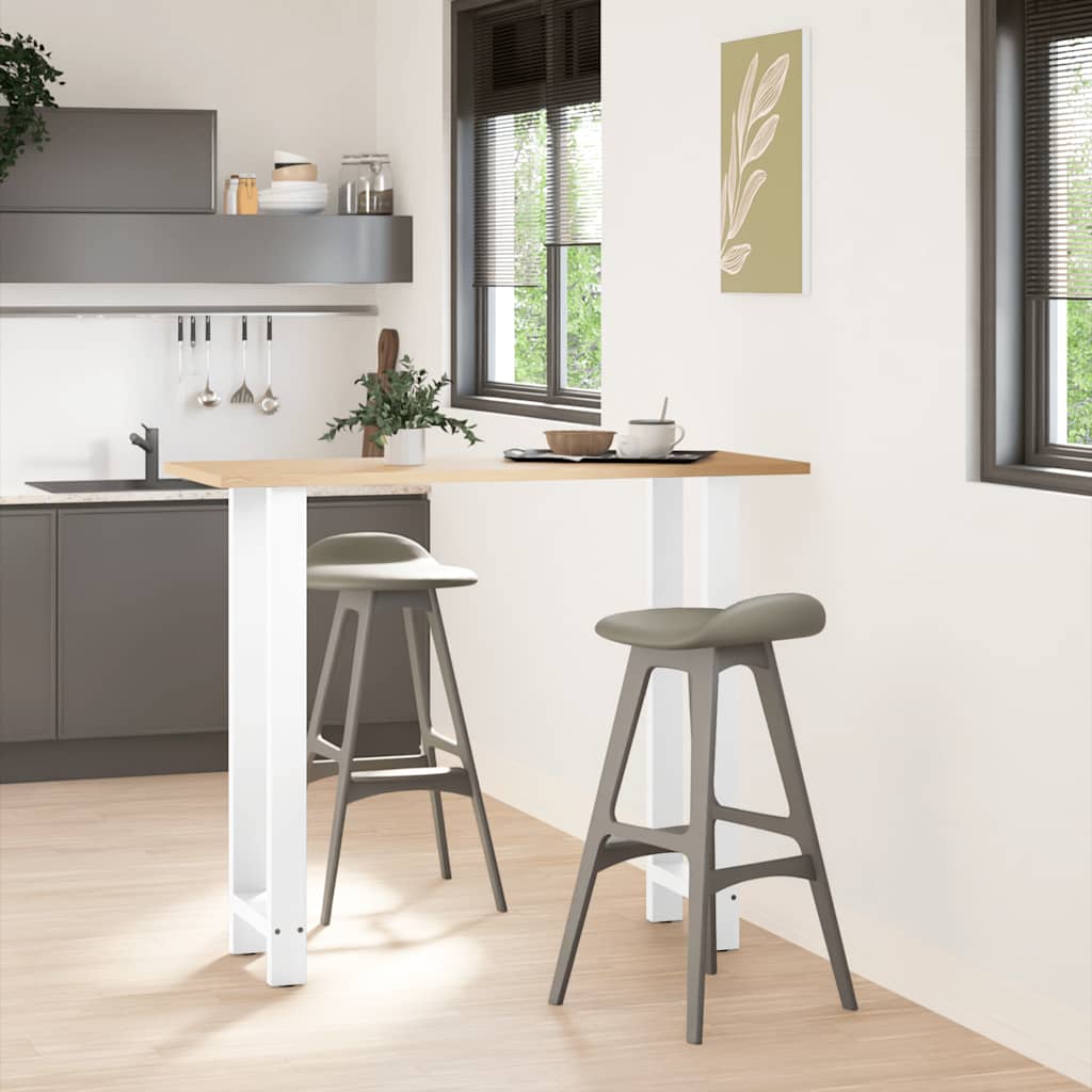 vidaXL Coffee Table Legs 2 pcs Steel White