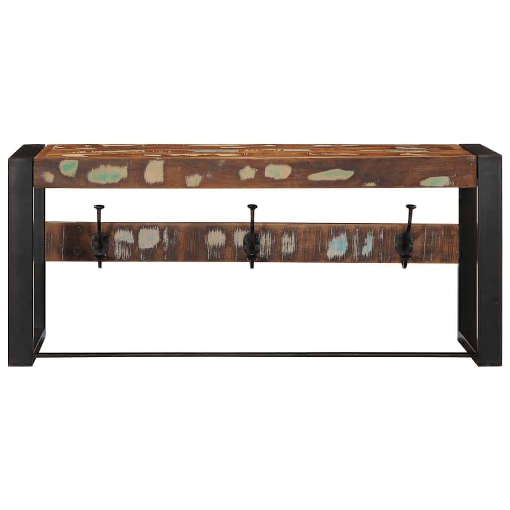 vidaXL Coat Rack Multicolour 80x35x35 cm Solid Wood Reclaimed 2