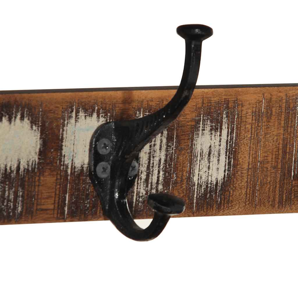vidaXL Coat Rack Multicolour 80x35x35 cm Solid Wood Reclaimed 6