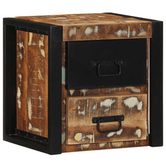 vidaXL Bedside Cabinet Multicolour 40x35x40 cm Solid Wood Reclaimed 3