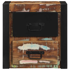 vidaXL Bedside Cabinet Multicolour 40x35x40 cm Solid Wood Reclaimed 5