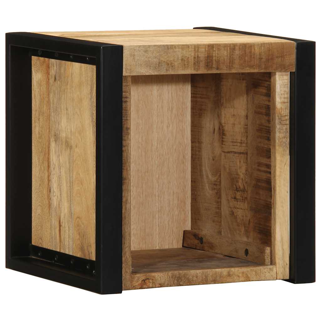 vidaXL Bedside Cabinet 40x35x40 cm Solid Rough Wood Mango 3