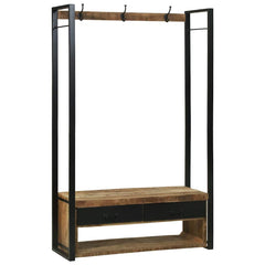 vidaXL Clothes Rack Brown 110 x 40 x 179 cm Solid Mango wood 3
