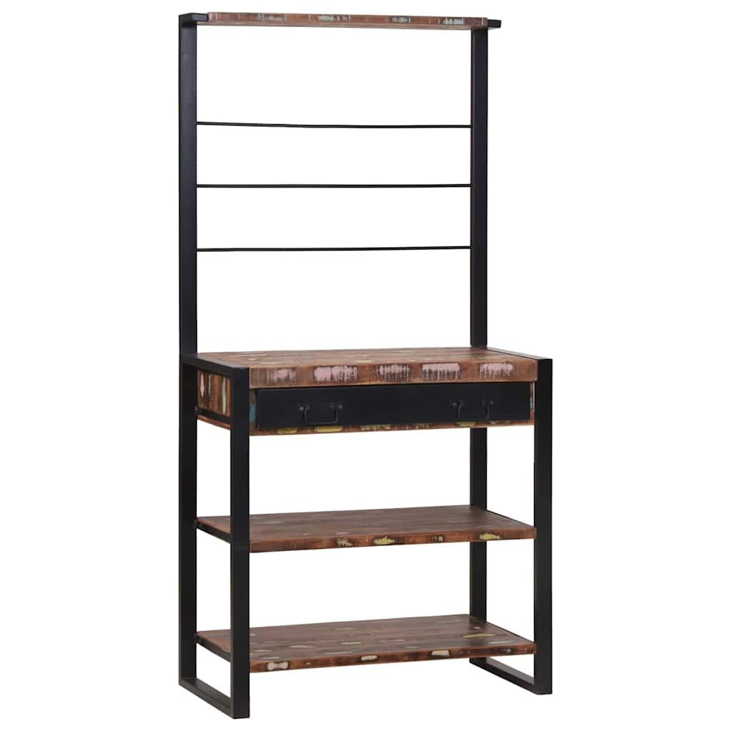 Kitchen Rack and Black 80 x 40 x 160 cm Multicolour